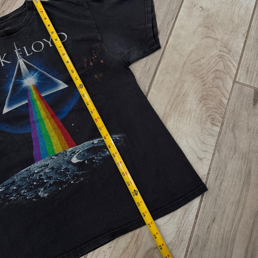 Liquid Blue Pink Floyd Dark Side of the Moon T-Shirt Mens L Black Graphic Rock - Picture 7 of 8